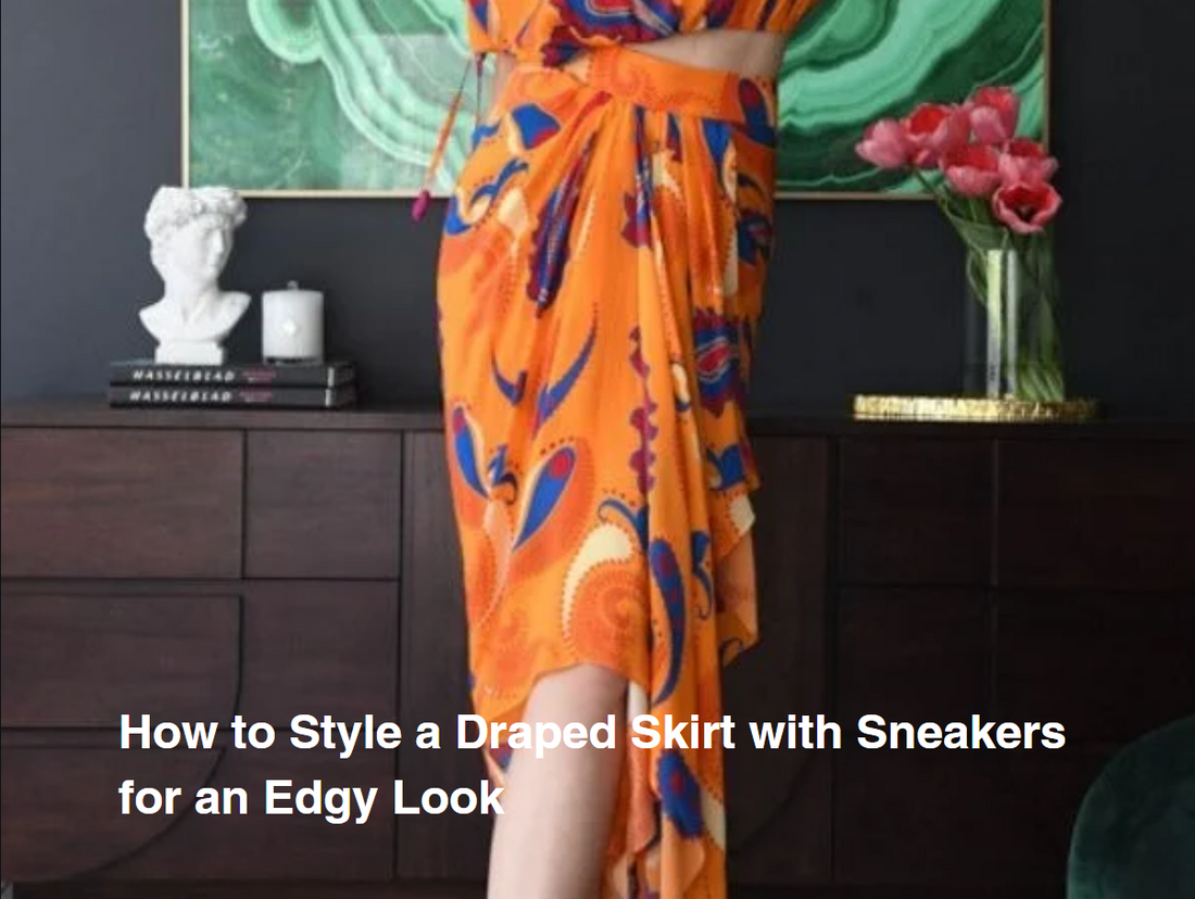 How to Style a Draped Skirt with Sneakers for an Edgy Look