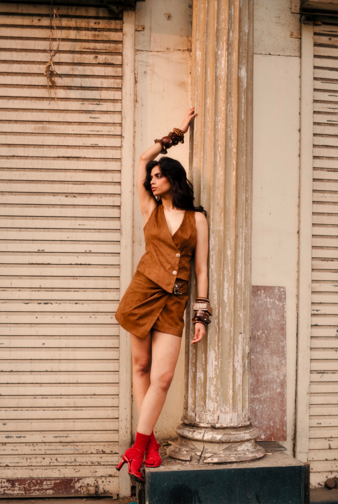 Tan Suede Waistcoat